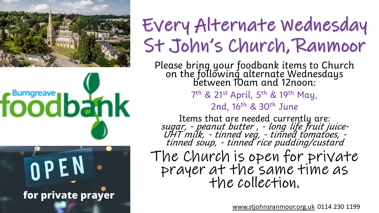Foodbank collection April 2021