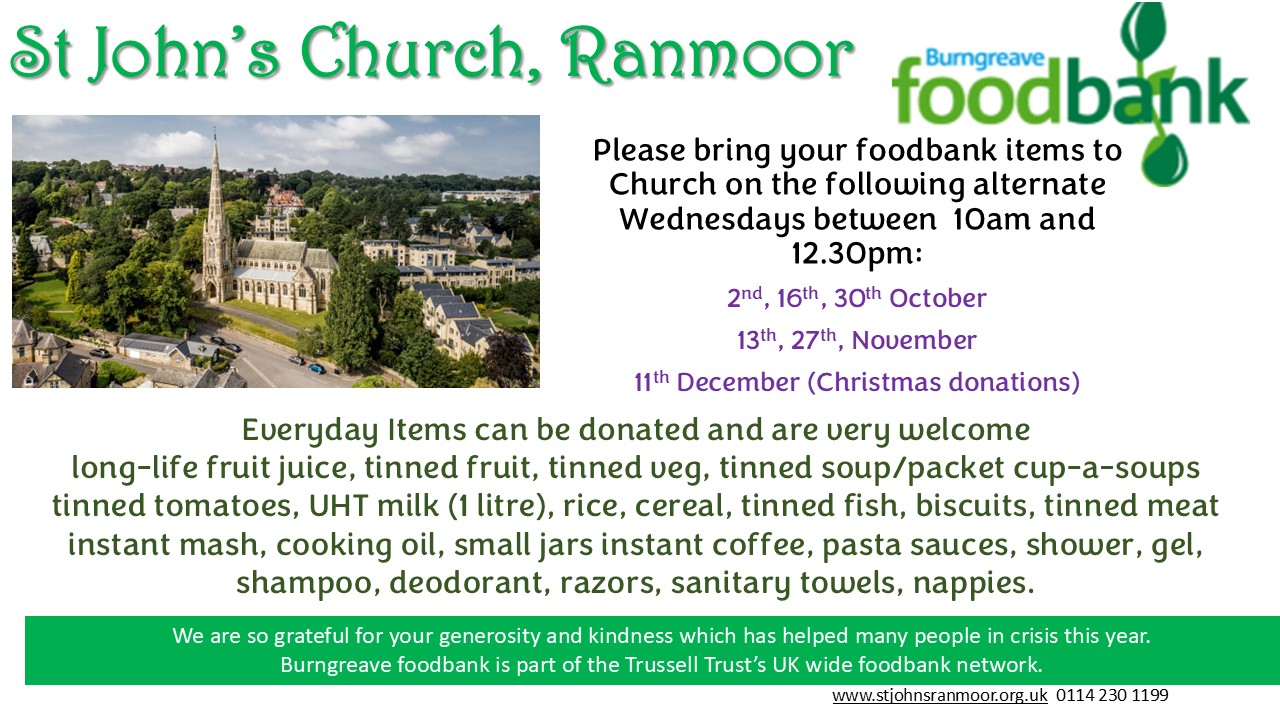 Foodbank collection Oct-Dec 24